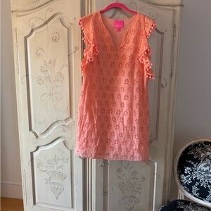 Lilly Pulitzer Coral Eyelet Dress